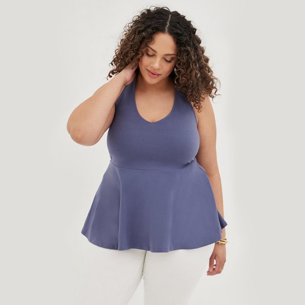 Torrid Foxy Halter Neck Peplum Top